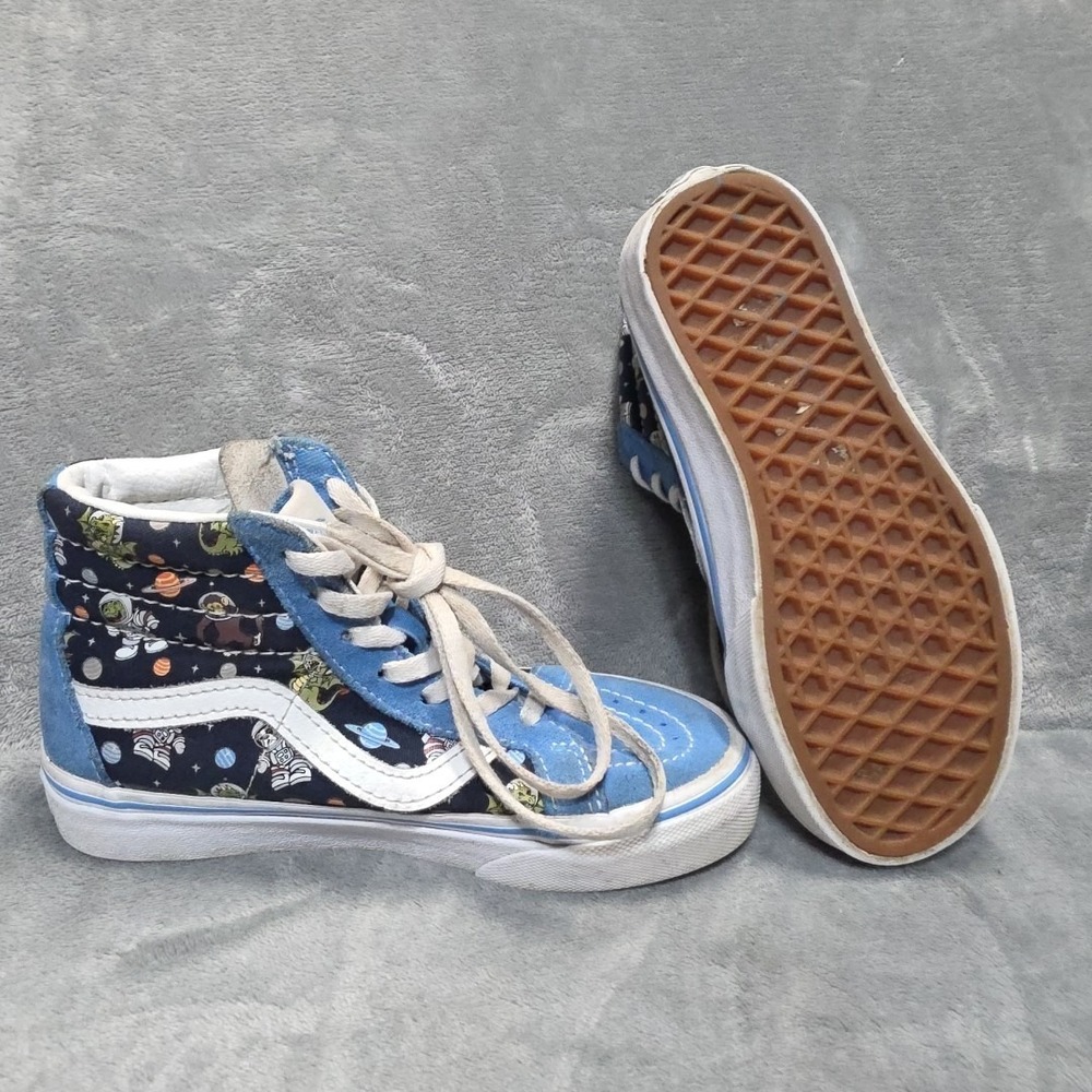 Vans SK8-Hi Astronaut Shoes Kid Boys Size 13 Blue Zip Up Hi-Top Sneakers - Picture 6 of 8